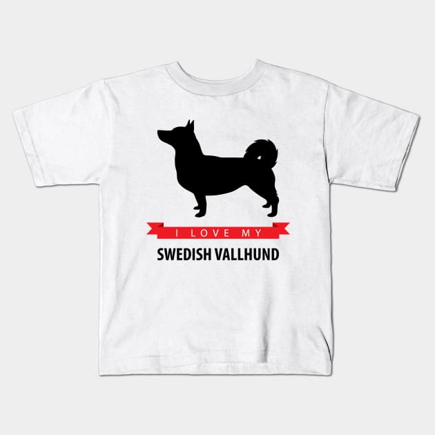 I Love My Swedish Vallhund Kids T-Shirt by millersye